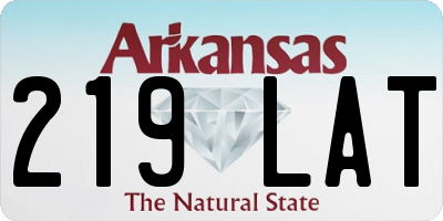 AR license plate 219LAT