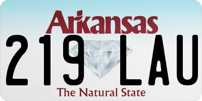 AR license plate 219LAU