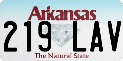 AR license plate 219LAV
