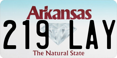 AR license plate 219LAY