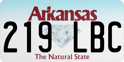 AR license plate 219LBC
