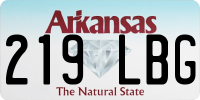 AR license plate 219LBG
