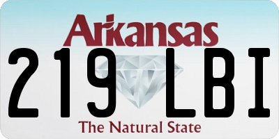 AR license plate 219LBI