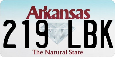 AR license plate 219LBK