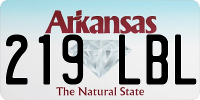 AR license plate 219LBL