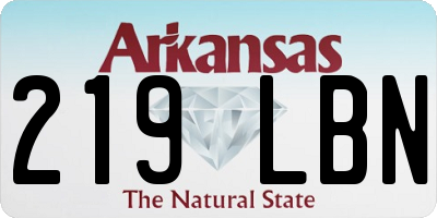 AR license plate 219LBN