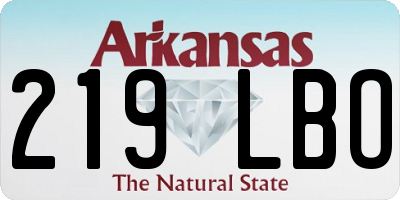 AR license plate 219LBO