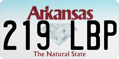 AR license plate 219LBP
