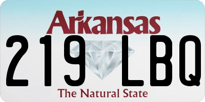 AR license plate 219LBQ