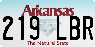AR license plate 219LBR