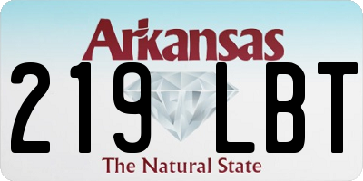 AR license plate 219LBT