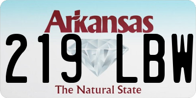 AR license plate 219LBW