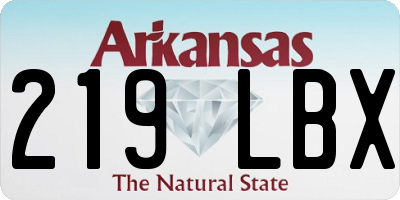 AR license plate 219LBX