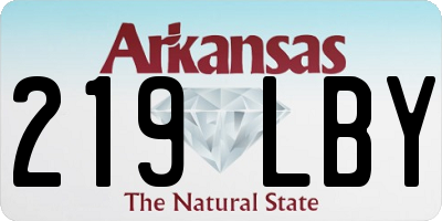 AR license plate 219LBY