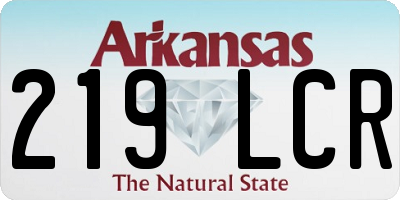AR license plate 219LCR