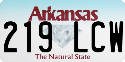 AR license plate 219LCW