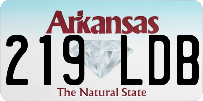 AR license plate 219LDB