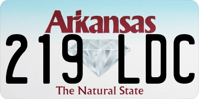 AR license plate 219LDC