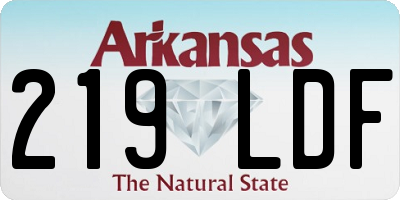 AR license plate 219LDF