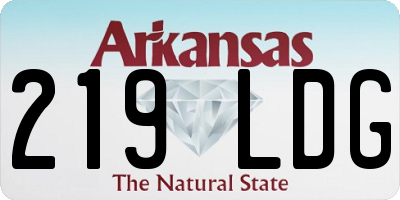 AR license plate 219LDG