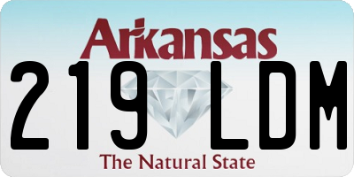 AR license plate 219LDM
