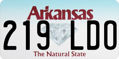 AR license plate 219LDO