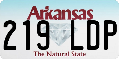 AR license plate 219LDP