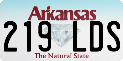 AR license plate 219LDS