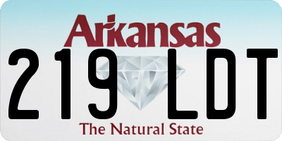 AR license plate 219LDT