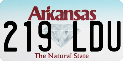 AR license plate 219LDU