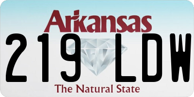 AR license plate 219LDW