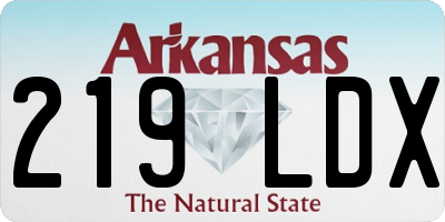 AR license plate 219LDX