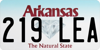 AR license plate 219LEA