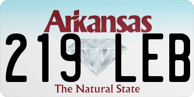AR license plate 219LEB