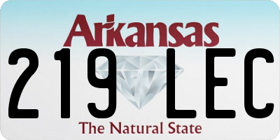 AR license plate 219LEC