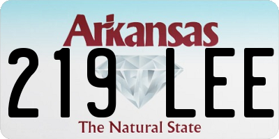 AR license plate 219LEE