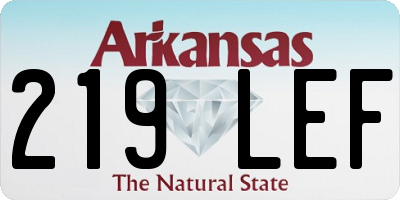 AR license plate 219LEF