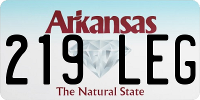 AR license plate 219LEG