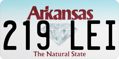 AR license plate 219LEI