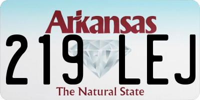 AR license plate 219LEJ