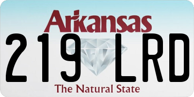 AR license plate 219LRD