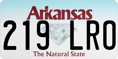 AR license plate 219LRO