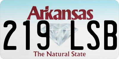 AR license plate 219LSB