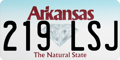 AR license plate 219LSJ