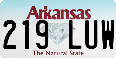 AR license plate 219LUW