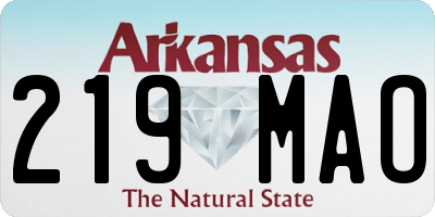 AR license plate 219MAO