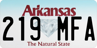 AR license plate 219MFA