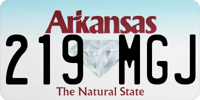 AR license plate 219MGJ