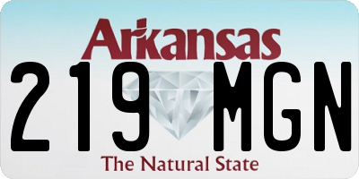 AR license plate 219MGN