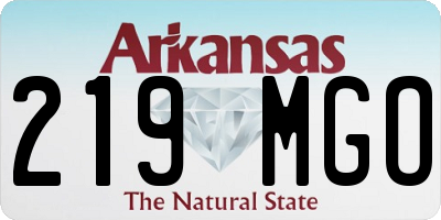 AR license plate 219MGO